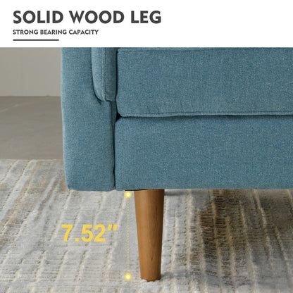 HOOOWOOO Living Room Furniture 71 Modern Upholstered Fabric 3-Seater Sofa