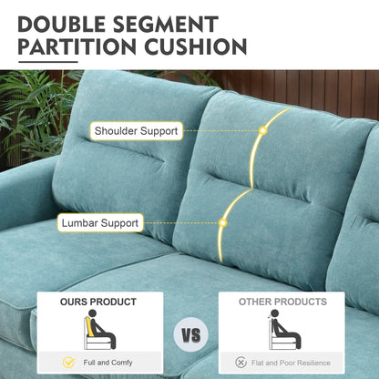 HOOOWOOO Living Room Furniture 71 Modern Upholstered Fabric 3-Seater Sofa