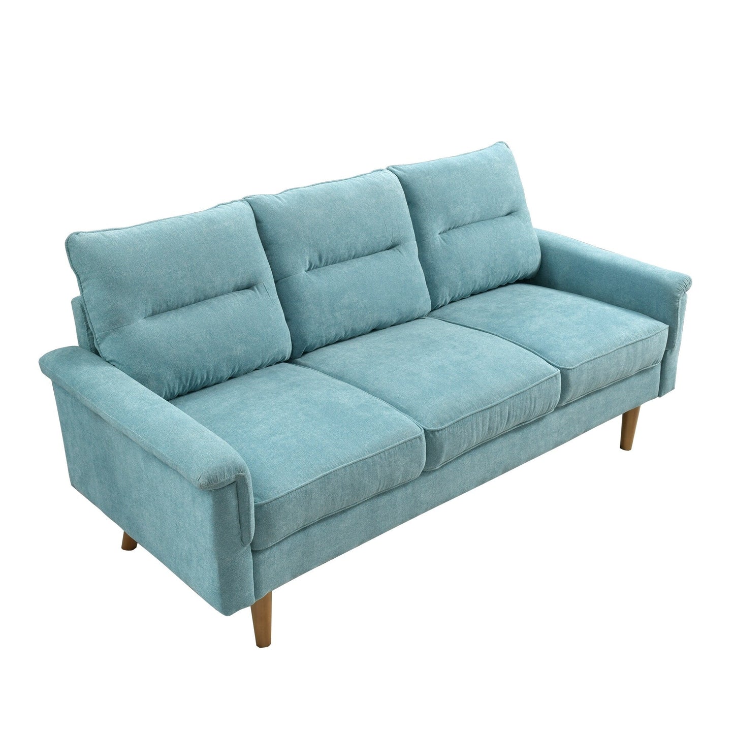HOOOWOOO Living Room Furniture 71 Modern Upholstered Fabric 3-Seater Sofa