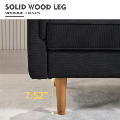 HOOOWOOO Living Room Furniture 71 Modern Upholstered Fabric 3-Seater Sofa