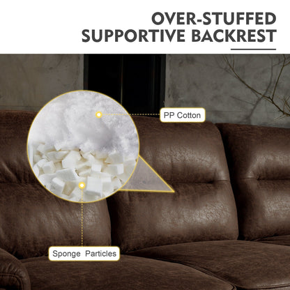 HOOOWOOO Living Room Furniture 71 Modern Upholstered Fabric 3-Seater Sofa