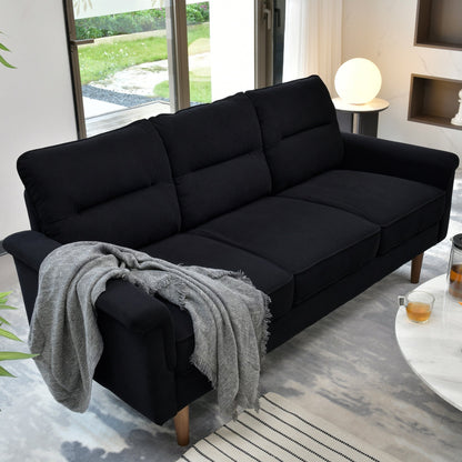 HOOOWOOO Living Room Furniture 71 Modern Upholstered Fabric 3-Seater Sofa