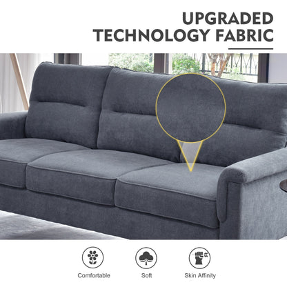 HOOOWOOO Living Room Furniture 71 Modern Upholstered Fabric 3-Seater Sofa