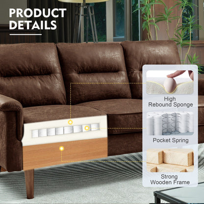 HOOOWOOO Living Room Furniture 71 Modern Upholstered Fabric 3-Seater Sofa