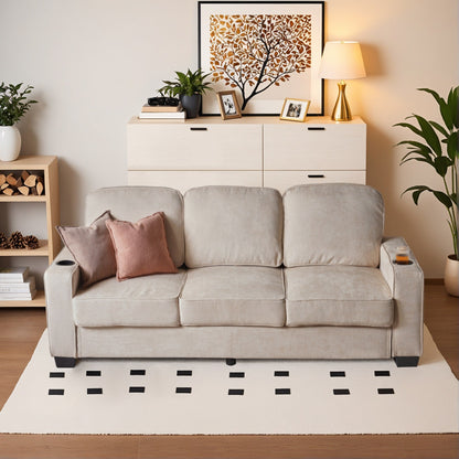 HOOOWOOO Living Room Furniture Modern Corduroy Upholstered Sofa Couch