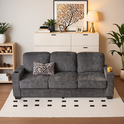 HOOOWOOO Living Room Furniture Modern Corduroy Upholstered Sofa Couch