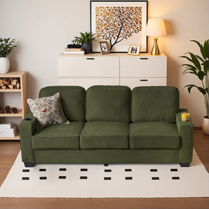 HOOOWOOO Living Room Furniture Modern Corduroy Upholstered Sofa Couch