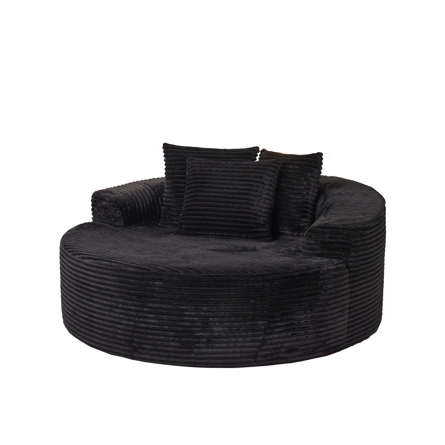 HOOOWOOO Modern Plush Fabric Floor Sofa Couch