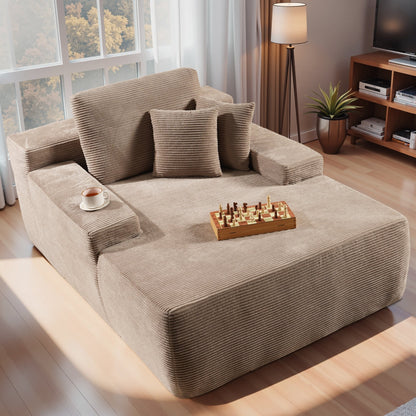 HOOOWOOO Modern Upgraded Fabric Sofa Chaise Lounge