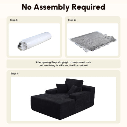 HOOOWOOO Modern Upgraded Fabric Sofa Chaise Lounge