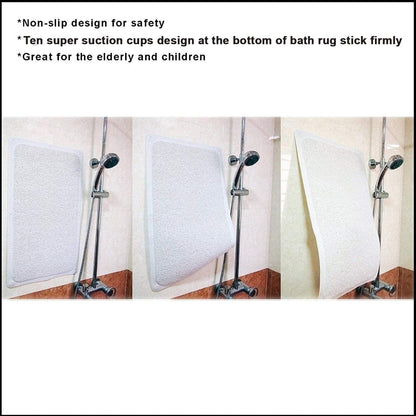 HUJI Slip-Resistant Loofah Shower Mat