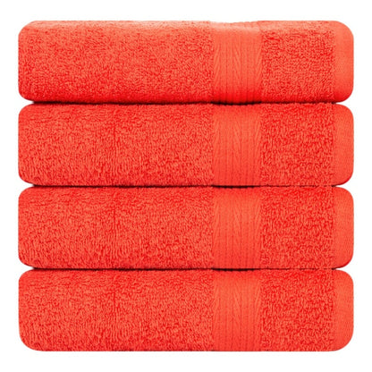 Hand Towels for Bathroom Cotton 600 GSM 18X28 Inch by Ample Decor - 4 Pcs