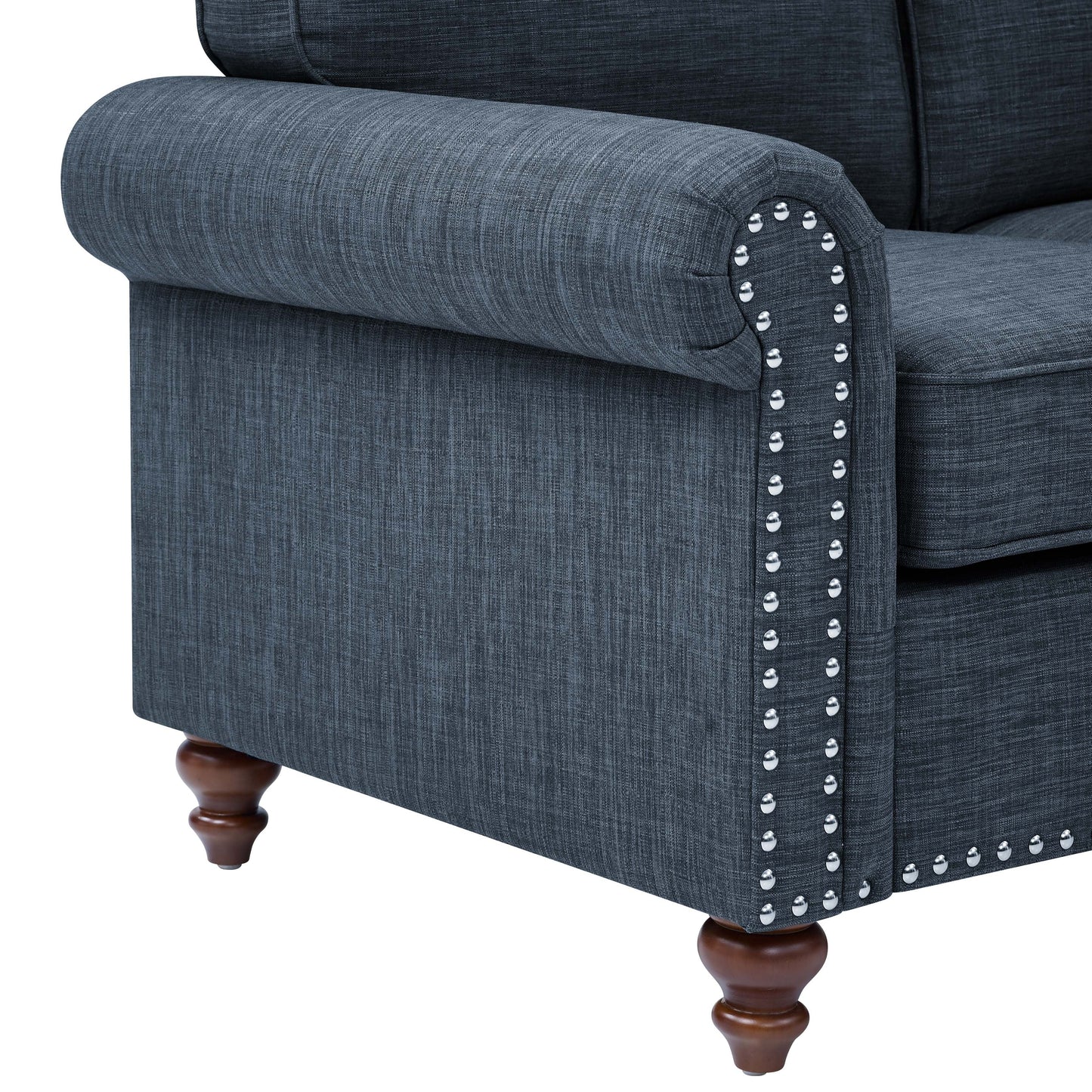 Harbor 78'' Linen Blend Sofa With Solid Wooden Legs