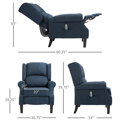 Heated Massage Recliner Chair with Lumbar Heating  Remote Controller