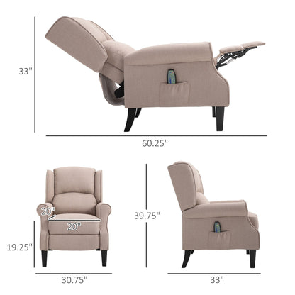 Heated Massage Recliner Chair with Lumbar Heating  Remote Controller