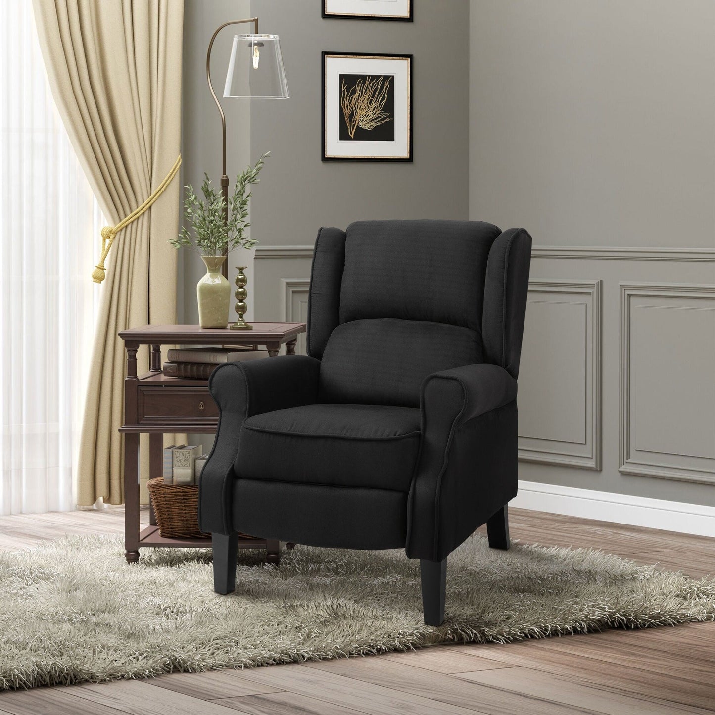 Heated Massage Recliner Chair with Lumbar Heating  Remote Controller