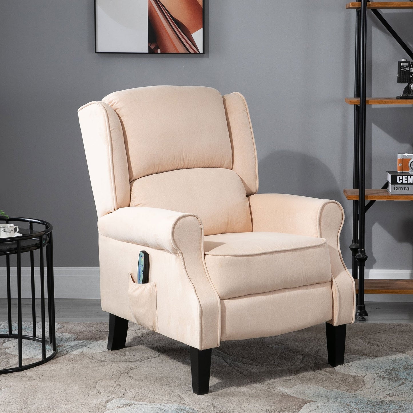Heated Massage Recliner Chair with Lumbar Heating  Remote Controller
