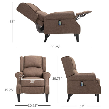 Heated Massage Recliner Chair with Lumbar Heating  Remote Controller