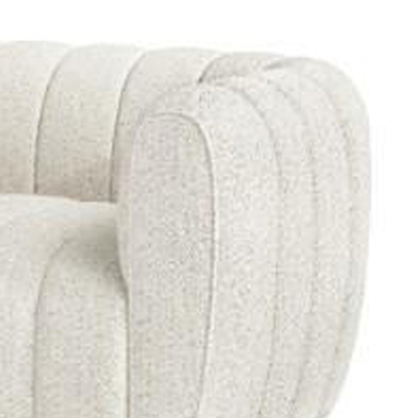 Hery Sofa, 83 Inch, White Boucle, Vertical Channel Tufted Details