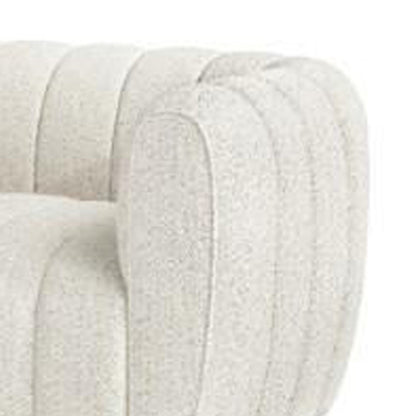 Hery Sofa, 83 Inch, White Boucle, Vertical Channel Tufted Details