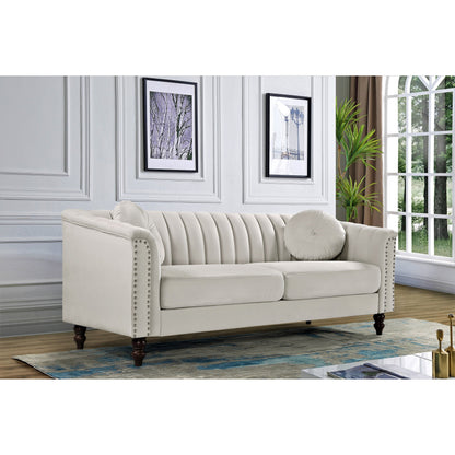 Hills Tufted Back Nailhead 75.2 Sofa
