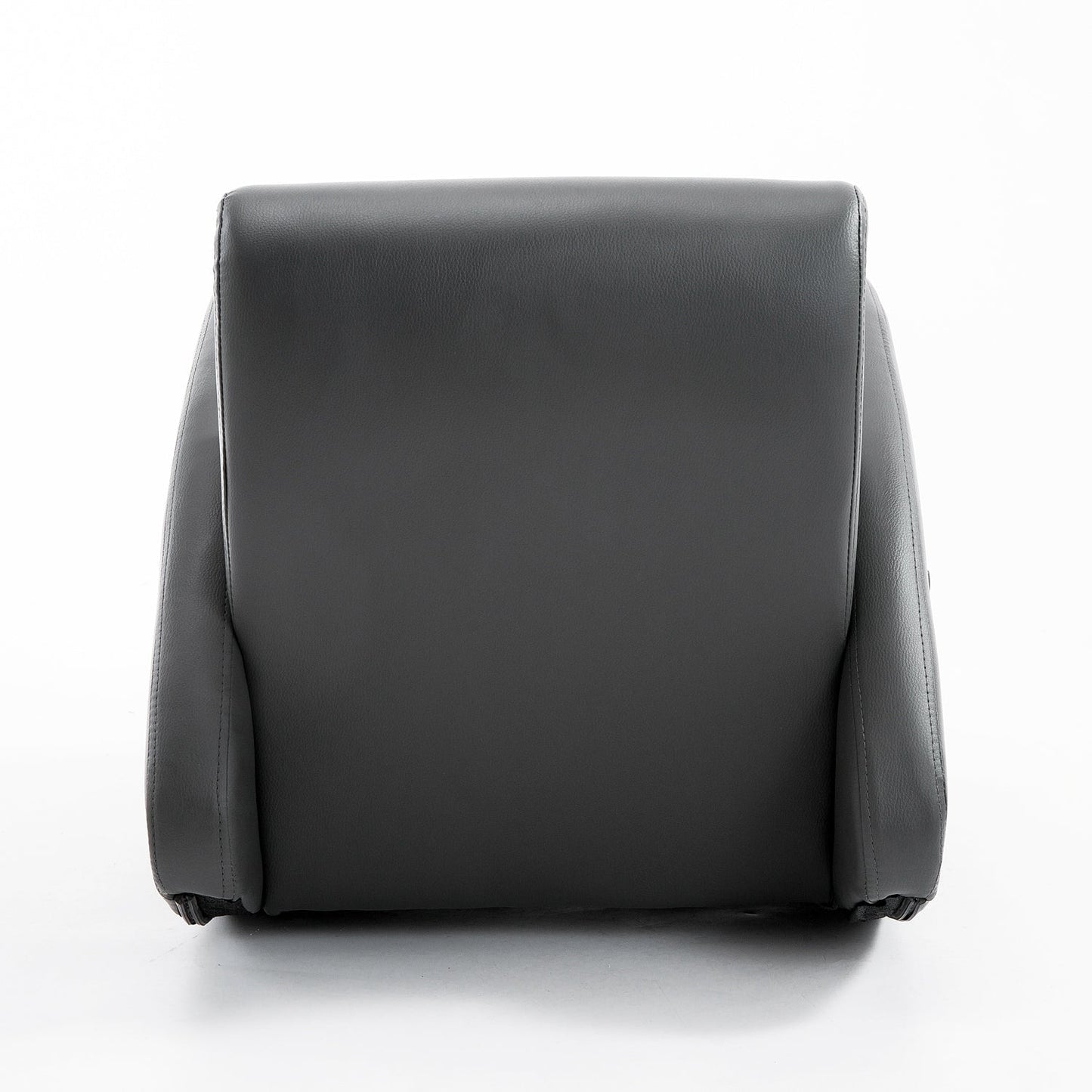 Qaba 20 Kids Sofa Rocking Base Armchair Childrens Furniture with 2 Side Pockets & a Durable PU Material, Grey