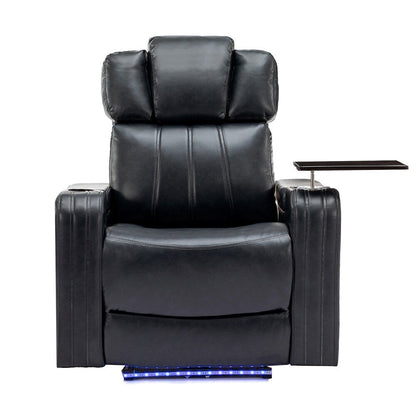 Home Theater Power Recliner, PU Leather, with BT Speaker, USB
