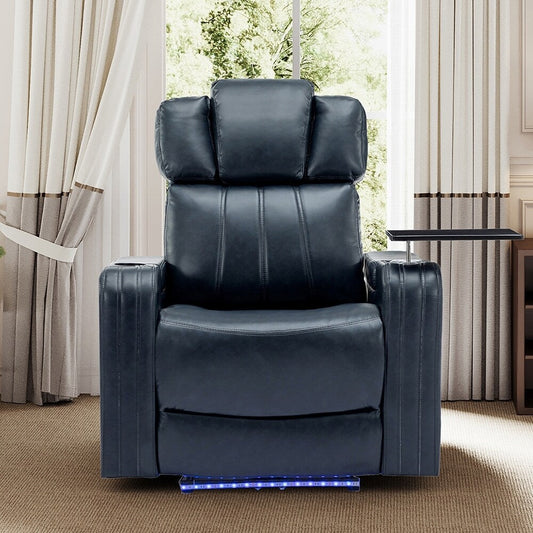 Home Theater Power Recliner, PU Leather, with BT Speaker, USB