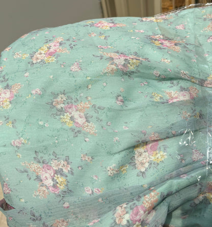 Melody Maxi Dress in Turquoise Floral - Bump Friendly & Inclusive Sizing