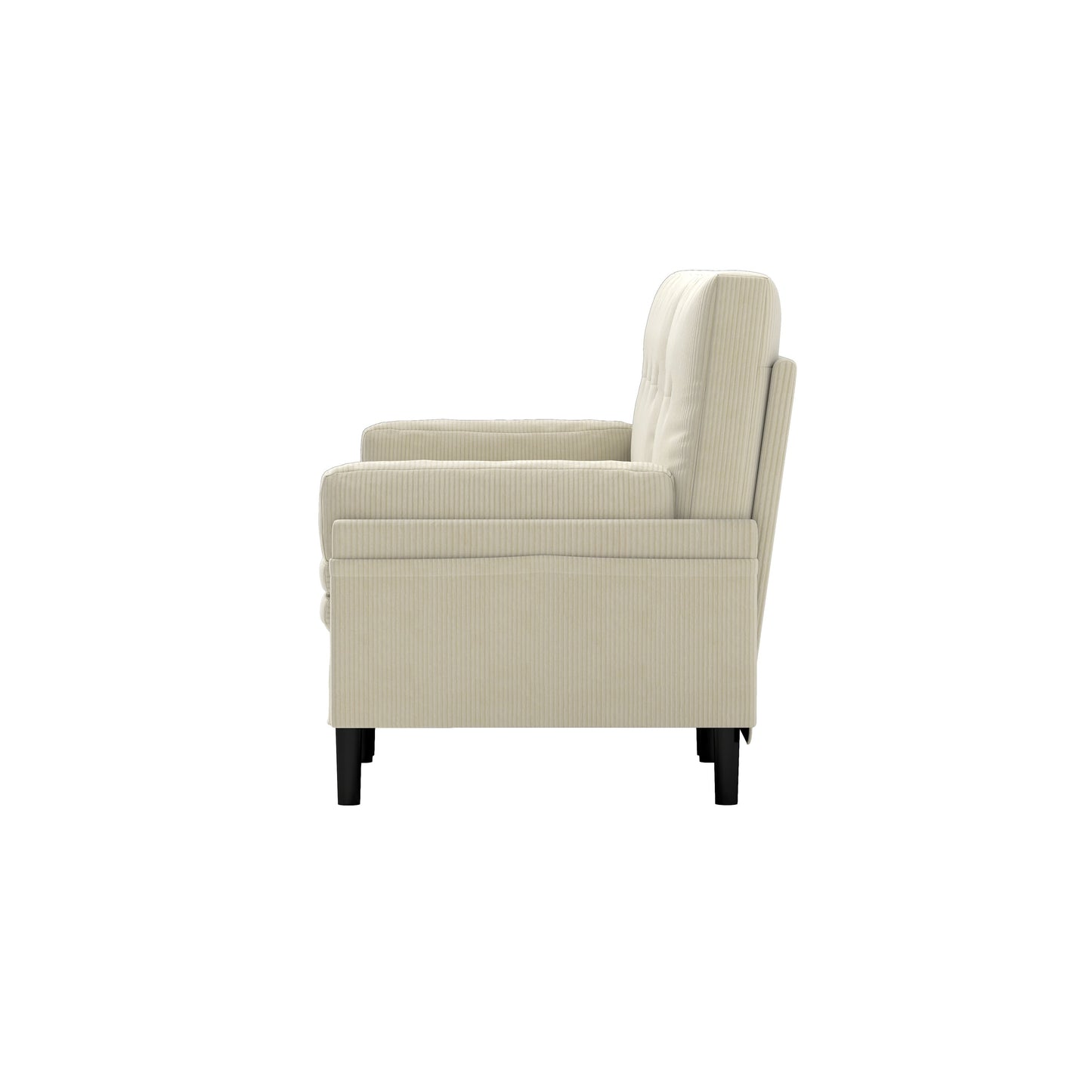 Ivory Corduroy Adjustable Single Sofa and Guest Bed