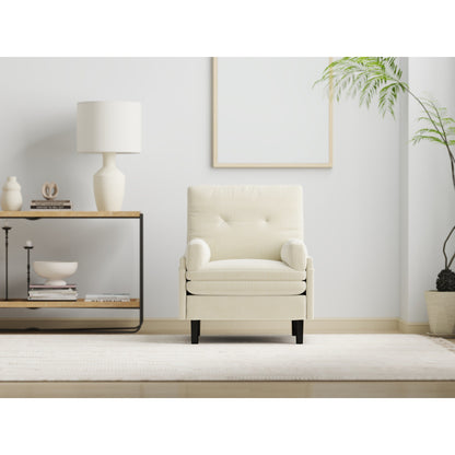Ivory Corduroy Adjustable Single Sofa and Guest Bed