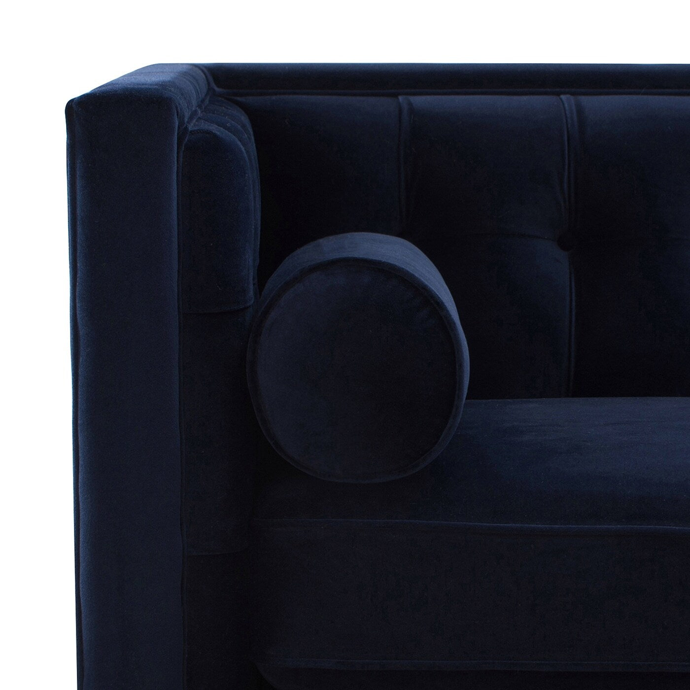 Jack 84 Mid-Century Modern Tuxedo Sofa with Bolster Pillows