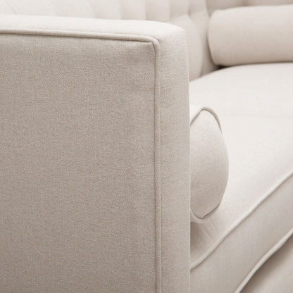 Jack 84 Mid-Century Modern Tuxedo Sofa with Bolster Pillows