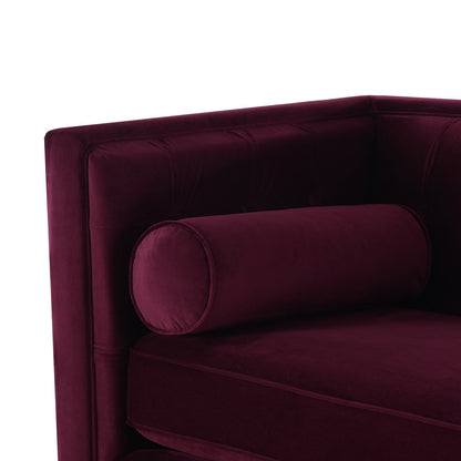 Jack 84 Mid-Century Modern Tuxedo Sofa with Bolster Pillows