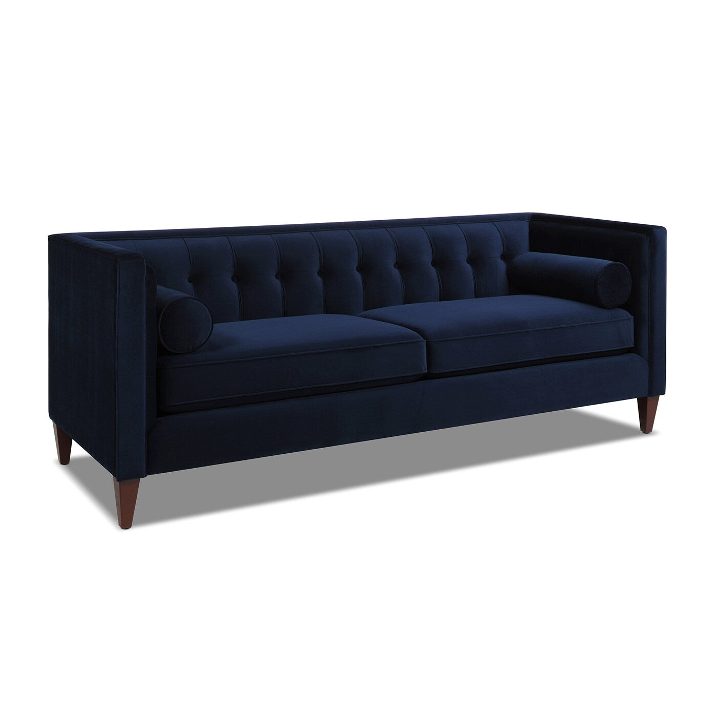 Jack 84 Mid-Century Modern Tuxedo Sofa with Bolster Pillows