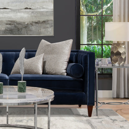 Jack 84 Mid-Century Modern Tuxedo Sofa with Bolster Pillows
