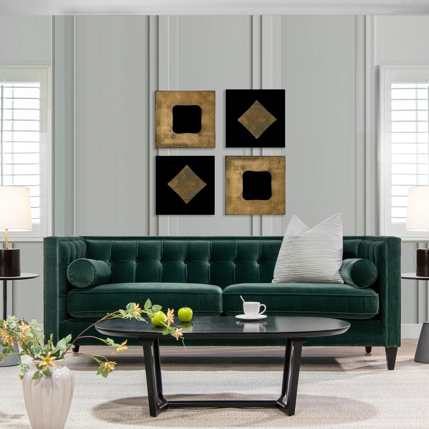 Jack 84 Mid-Century Modern Tuxedo Sofa with Bolster Pillows
