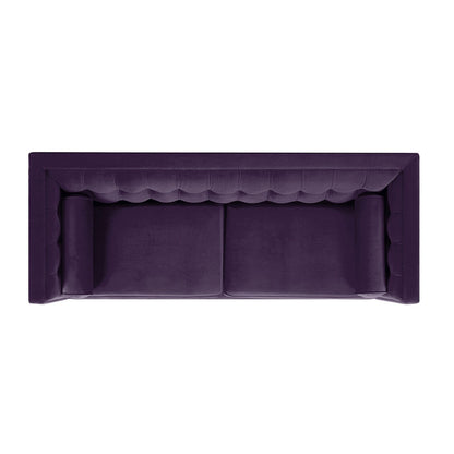 Jack 84 Mid-Century Modern Tuxedo Sofa with Bolster Pillows