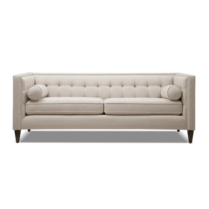 Jack 84 Mid-Century Modern Tuxedo Sofa with Bolster Pillows