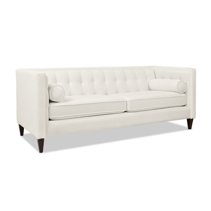Jack 84 Mid-Century Modern Tuxedo Sofa with Bolster Pillows
