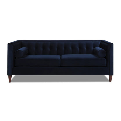 Jack 84 Mid-Century Modern Tuxedo Sofa with Bolster Pillows