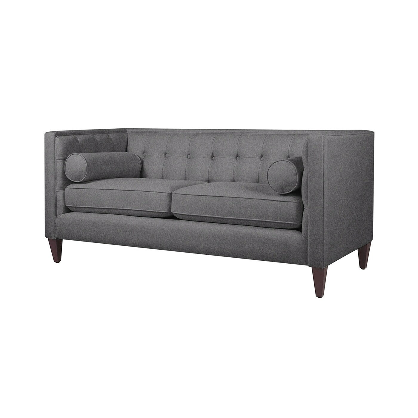 Jack 84 Mid-Century Modern Tuxedo Sofa with Bolster Pillows