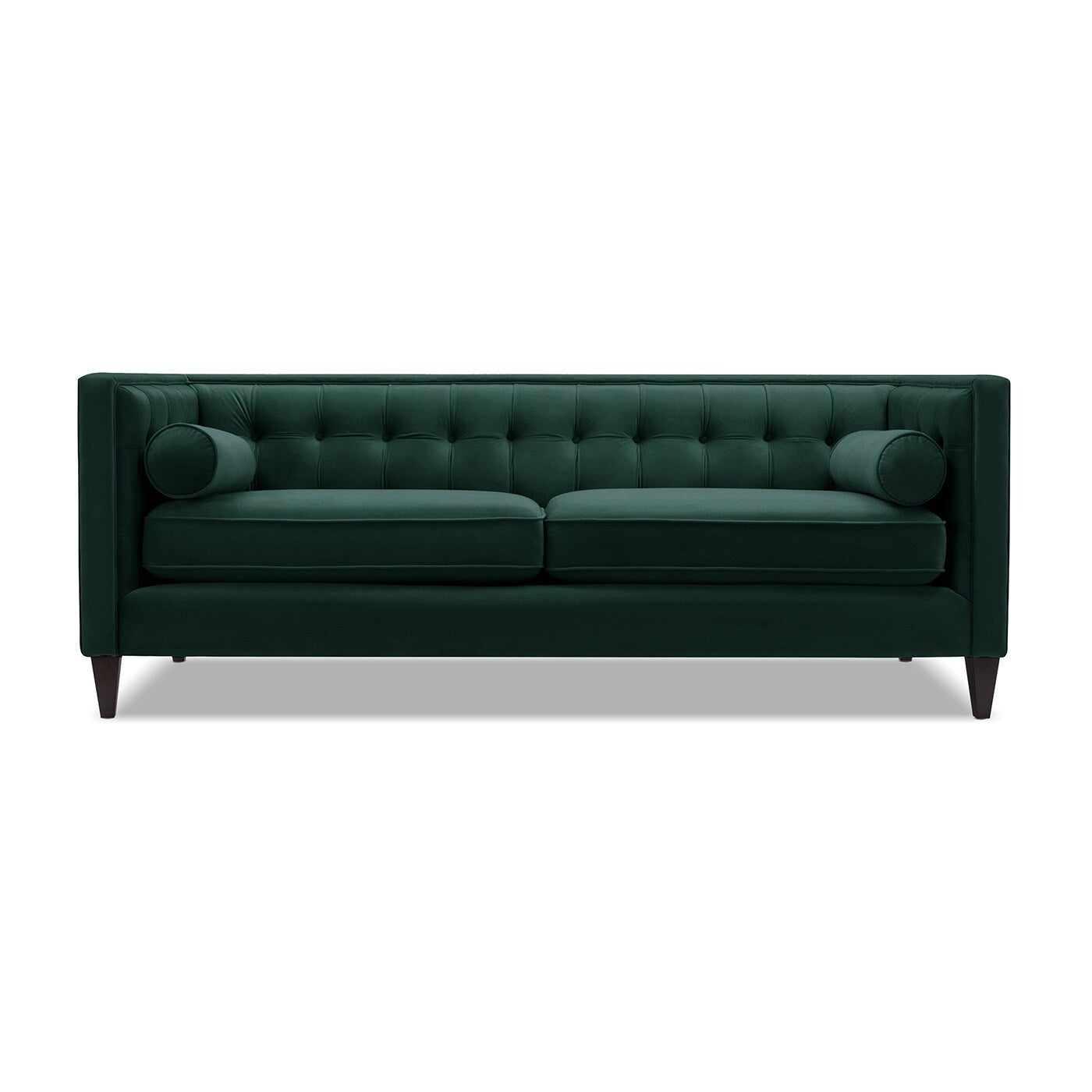 Jack 84 Mid-Century Modern Tuxedo Sofa with Bolster Pillows