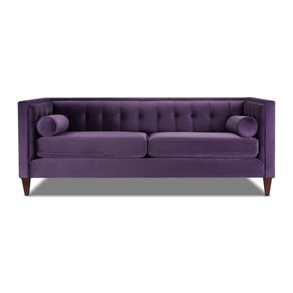 Jack 84 Mid-Century Modern Tuxedo Sofa with Bolster Pillows