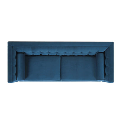 Jack 84 Mid-Century Modern Tuxedo Sofa with Bolster Pillows