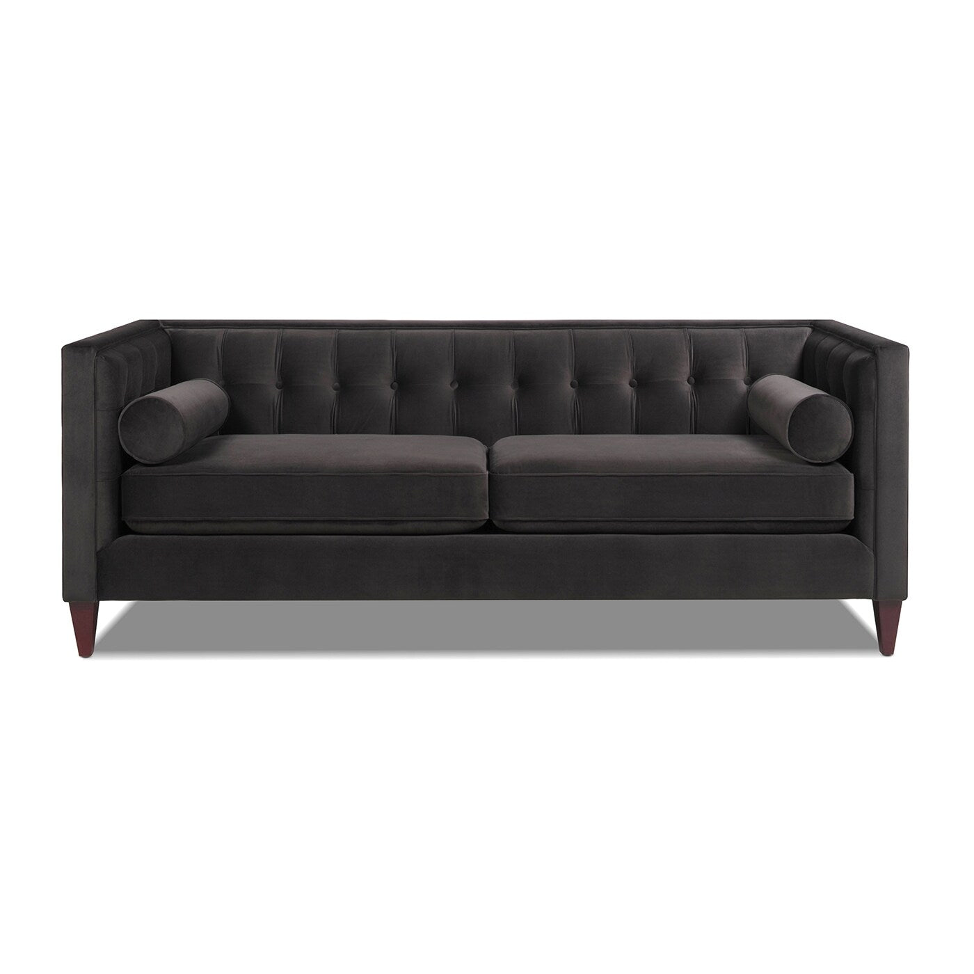 Jack 84 Mid-Century Modern Tuxedo Sofa with Bolster Pillows