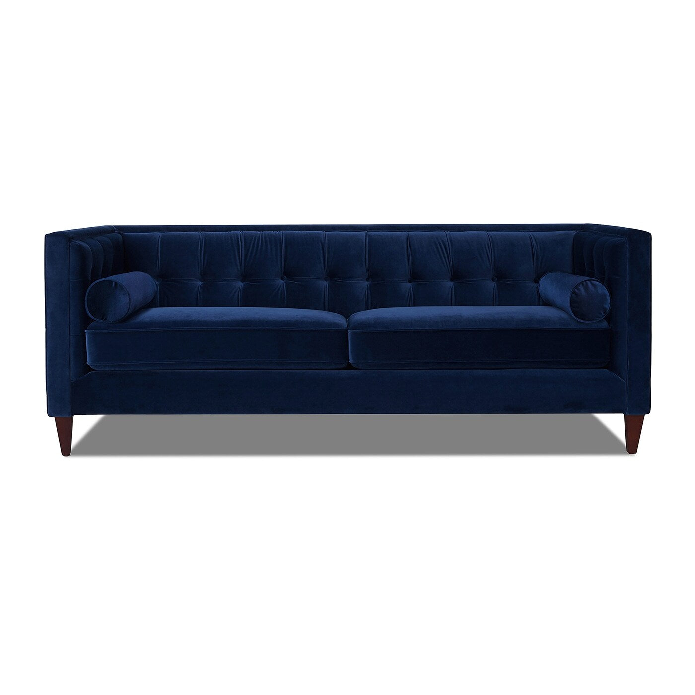 Jack 84 Mid-Century Modern Tuxedo Sofa with Bolster Pillows
