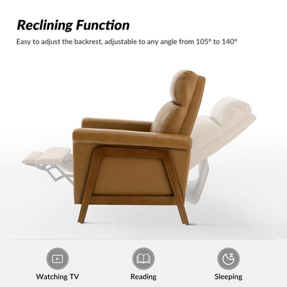Jaime Modern Power Genuine Leather Recliner with USB Ports by HULALAHOME