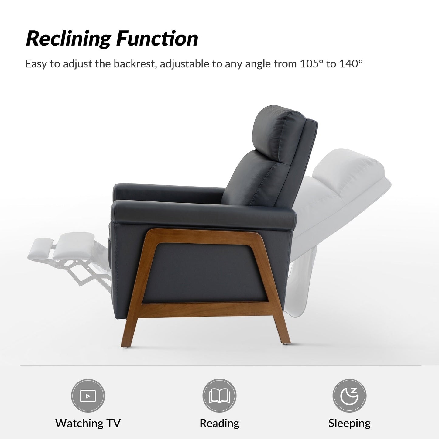 Jaime Modern Power Genuine Leather Recliner with USB Ports by HULALAHOME