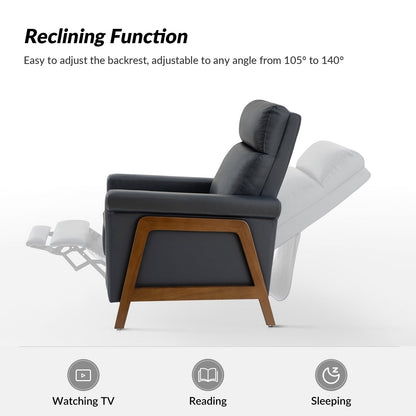 Jaime Modern Power Genuine Leather Recliner with USB Ports by HULALAHOME